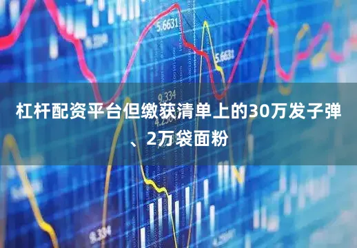 杠杆配资平台但缴获清单上的30万发子弹、2万袋面粉
